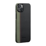 Apple iPhone 15 Plus Kılıf M-safe Şarj Özellikli 600D Aramid Fiber Pitaka Tactile Woven Orchestra Serisi Overture Kapak