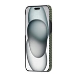 Apple iPhone 15 Plus Kılıf M-safe Şarj Özellikli 600D Aramid Fiber Pitaka Tactile Woven Orchestra Serisi Overture Kapak
