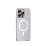 Apple iPhone 15 Plus Kılıf M-safe Şarj Özellikli Standlı Metal Kamera Çerçeveli Mat Recci Glaze Serisi Kapak