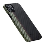 Apple iPhone 15 Plus Kılıf M-safe Şarj Özellikli 600D Aramid Fiber Pitaka Tactile Woven Orchestra Serisi Overture Kapak