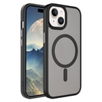 Apple iPhone 15 Plus Kılıf Mat Arka Yüzey Wireless Şarj Özellikli Zore Flet M-safe Kapak