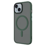 Apple iPhone 15 Plus Kılıf Mat Arka Yüzey Wireless Şarj Özellikli Zore Flet M-safe Kapak