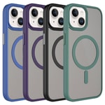 Apple iPhone 15 Plus Kılıf Mat Arka Yüzey Wireless Şarj Özellikli Zore Flet M-safe Kapak