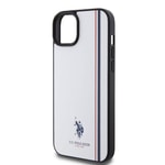 Apple iPhone 15 Plus Kılıf U.S. Polo Assn. Orjinal Lisanslı Üç Renk Şerit Tasarımlı Baskı Logolu Kapak