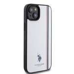 Apple iPhone 15 Plus Kılıf U.S. Polo Assn. Orjinal Lisanslı Üç Renk Şerit Tasarımlı Baskı Logolu Kapak