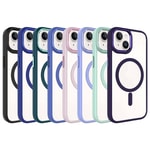 Apple iPhone 15 Plus Kılıf Wireless Şarj Özellikli Zore Krom M-safe Silikon Kapak