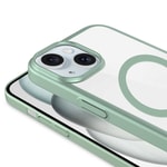 Apple iPhone 15 Plus Kılıf Wireless Şarj Özellikli Sert PC Zore Mat Riksos M-safe Kapak