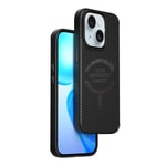 Apple iPhone 15 Plus Kılıf Wiwu LCC-107 Karbon Fiber M-safe Şarj Özellikli Kamera Korumalı Kabon Kapak