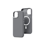 Apple iPhone 15 Plus Kılıf Wiwu SP-019 M-safe Şarj Özellikli Vegan Leather Deri Kapak
