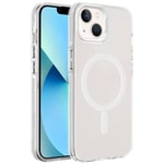 Apple iPhone 15 Plus Kılıf Zore M-safe Şarj Özellikli Buzlu Transparan C-Pro Sert Kapak
