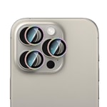 Apple iPhone 15 Pro CaseWorld Alloy Sparkling Diamond Serisi Taşlı Lens Koruyucu