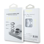 Apple iPhone 15 Pro Guess Orjinal Lisanslı Metal Kamera Lens Koruyucu