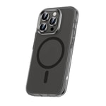 Apple iPhone 15 Pro Kılıf Airbagli M-safe Wireless Şarj Özellikli Lens Koruyuculu Zore Klaptika Kapak