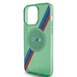 Apple iPhone 15 Pro Kılıf BMW M-safe Şarj Özellikli Transparan Tricolor Stripes Orjinal Lisanslı Kapak