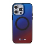Apple iPhone 15 Pro Kılıf BMW M-safe Şarj Özellikli Transparan Renk Geçişli Dizayn Orjinal Lisanslı Kapak