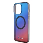 Apple iPhone 15 Pro Kılıf BMW M-safe Şarj Özellikli Transparan Renk Geçişli Dizayn Orjinal Lisanslı Kapak