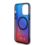 Apple iPhone 15 Pro Kılıf BMW M-safe Şarj Özellikli Transparan Renk Geçişli Dizayn Orjinal Lisanslı Kapak