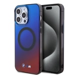Apple iPhone 15 Pro Kılıf BMW M-safe Şarj Özellikli Transparan Renk Geçişli Dizayn Orjinal Lisanslı Kapak