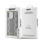 Apple iPhone 15 Pro Kılıf DKNY Orjinal Lisanslı M-safe Şarj Özellikli 3D Yazılı Checkered Pattern Kapak
