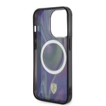 Apple iPhone 15 Pro Kılıf Ferrari Orjinal Lisanslı M-safe Şarj Özellikli Transparan Renk Geçişli Iridescent Kapak