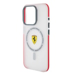 Apple iPhone 15 Pro Kılıf Ferrari Orjinal Lisanslı M-safe Şarj Özellikli Kontrast Bumper SF Ring Kapak
