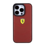 Apple iPhone 15 Pro Kılıf Ferrari Orjinal Lisanslı Deri Dikişli Arka Yüzey Metal Logo Tasarımlı Kapak
