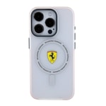 Apple iPhone 15 Pro Kılıf Ferrari Orjinal Lisanslı M-safe Şarj Özellikli Kontrast Bumper SF Ring Kapak