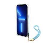 Apple iPhone 15 Pro Kılıf Guess Orjinal Lisanslı Desenli Yazı Logolu Askı İpli Holografik Glitter Peony Kapak
