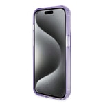 Apple iPhone 15 Pro Kılıf Guess Orjinal Lisanslı M-safe Şarj Özellikli Simli Arka Yüzey Ring Standlı Kapak