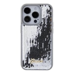 Apple iPhone 15 Pro Kılıf Guess Orjinal Lisanslı Pullu Arka Yüzey Metal Yazı Logolu Sequin Script Kapak
