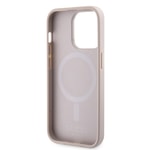 Apple iPhone 15 Pro Kılıf Guess Orjinal Lisanslı M-safe Şarj Özellikli 4G Şerit Tasarımlı Printed Kapak