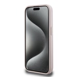 Apple iPhone 15 Pro Kılıf Guess Orjinal Lisanslı M-safe Şarj Özellikli PU Üçgen Logo 4G Desenli Kapak