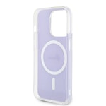 Apple iPhone 15 Pro Kılıf Guess Orjinal Lisanslı M-safe Şarj Özellikli Yazı Logolu Iridescent Kapak