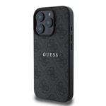 Apple iPhone 15 Pro Kılıf Guess Orjinal Lisanslı M-safe Şarj Özellikli 4G Desen Yazı Logolu Kapak