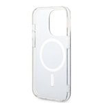 Apple iPhone 15 Pro Kılıf Guess Orjinal Lisanslı M-safe Şarj Özellikli Yazı Logolu 4G Desenli Kapak