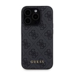 Apple iPhone 15 Pro Kılıf Guess Orjinal Lisanslı M-safe Şarj Özellikli Yazı Logolu 4G Desenli Kapak + Powerbank 5000mAh 2in1 Set