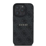 Apple iPhone 15 Pro Kılıf Guess Orjinal Lisanslı M-safe Şarj Özellikli 4G Desen Yazı Logolu Kapak