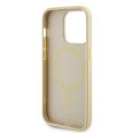 Apple iPhone 15 Pro Kılıf Guess Orjinal Lisanslı M-safe Şarj Özellikli Yazı Logolu Saffiano Kapak