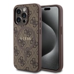 Apple iPhone 15 Pro Kılıf Guess Orjinal Lisanslı 4G Büyük Metal Logolu Glitter Kapak