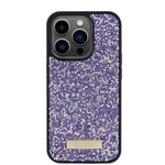 Apple iPhone 15 Pro Kılıf Guess Orjinal Lisanslı Taşlı Arka Yüzey Metal Yazı Logolu Kapak