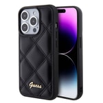 Apple iPhone 15 Pro Kılıf Guess Orjinal Lisanslı Grained Yazı Logolu Kamera Standlı Kapak