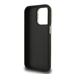 Apple iPhone 15 Pro Kılıf Guess Orjinal Lisanslı Grained Yazı Logolu Kamera Standlı Kapak