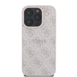 Apple iPhone 15 Pro Kılıf Guess Orjinal Lisanslı M-safe Şarj Özellikli 4G Desen Yazı Logolu Kapak