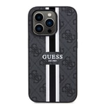 Apple iPhone 15 Pro Kılıf Guess Orjinal Lisanslı M-safe Şarj Özellikli 4G Şerit Tasarımlı Printed Kapak