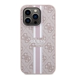 Apple iPhone 15 Pro Kılıf Guess Orjinal Lisanslı M-safe Şarj Özellikli 4G Şerit Tasarımlı Printed Kapak