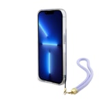 Apple iPhone 15 Pro Kılıf Guess Orjinal Lisanslı Desenli Yazı Logolu Askı İpli Holografik Glitter Peony Kapak