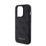 Apple iPhone 15 Pro Kılıf Guess Orjinal Lisanslı M-safe Şarj Özellikli Yazı Logolu 4G Desenli Kapak + Powerbank 5000mAh 2in1 Set