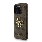 Apple iPhone 15 Pro Kılıf Guess Orjinal Lisanslı PU Deri Bilek Askı İpli Metal Büyük 4G ve Yazı Logolu Kapak