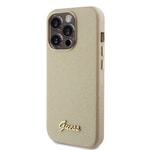Apple iPhone 15 Pro Kılıf Guess Orjinal Lisanslı Yazı Logolu Glitter Glossy Script Kapak