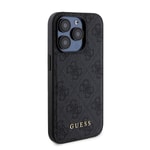 Apple iPhone 15 Pro Kılıf Guess Orjinal Lisanslı M-safe Şarj Özellikli Yazı Logolu 4G Desenli Kapak + Powerbank 5000mAh 2in1 Set